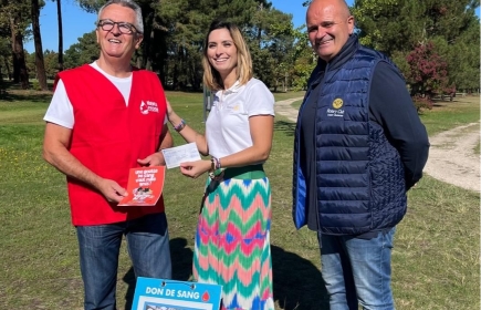 Le Rotary club de Langon Sauternes a été heureux de remettre un chèque de 150 € à Jean Claude ESPAGNET